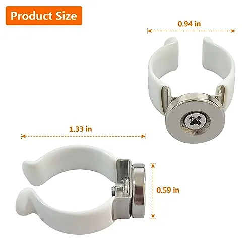 10pcs Magnetic Candle Clamps, Wall-mounted Hose Clamp Magnet PVC Coated Round Base Magnet Fastener for Hanging Indoor Outdoor Kitchen Tools Organization