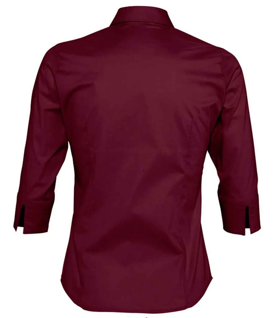 17010 - SOL'S Ladies Effect 3/4 Sleeve Fitted Shirt