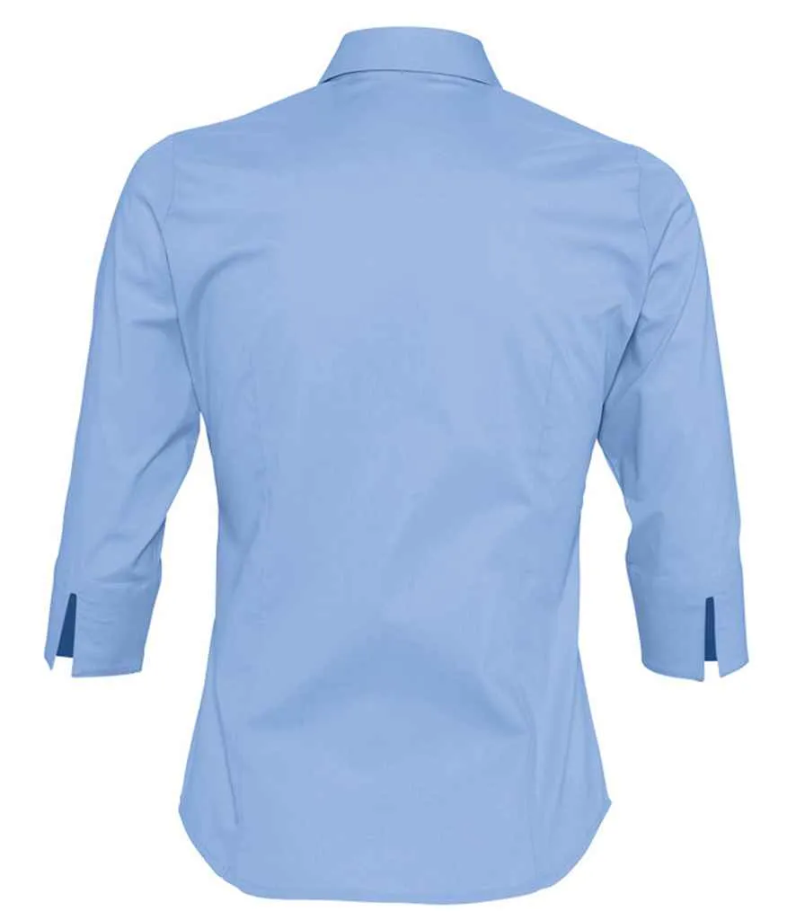 17010 - SOL'S Ladies Effect 3/4 Sleeve Fitted Shirt