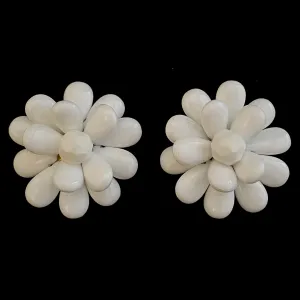 1960s Hong Kong Flower Earrings