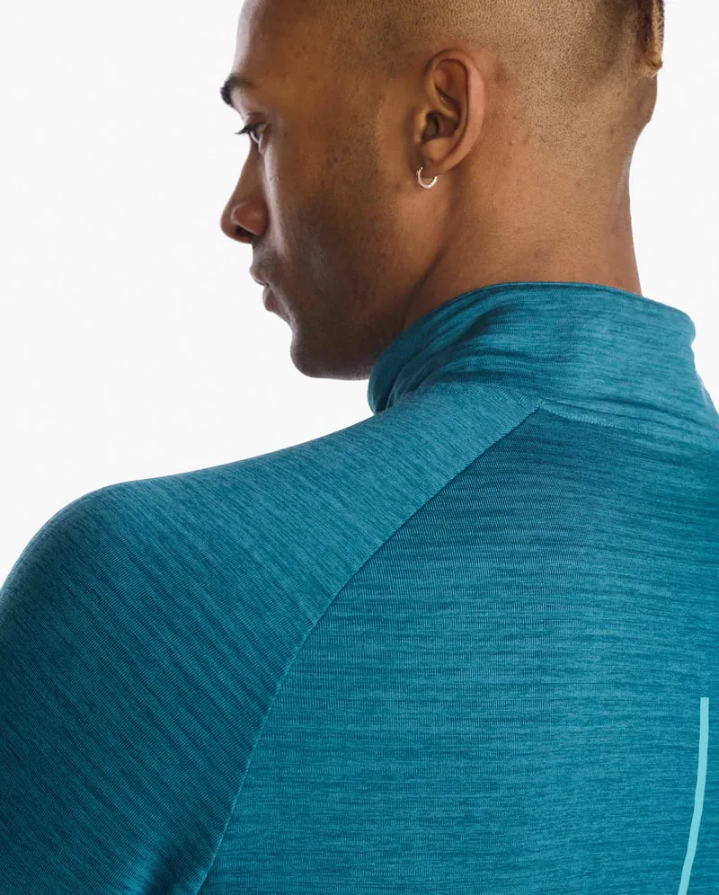 2XU Mens Ignition 1/4 Zip Top - Oceanside/Porcelain