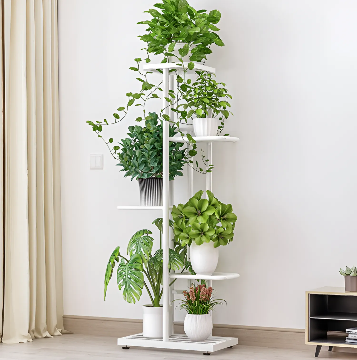 6 Pot Multi Layer Metal Plant Stand Home Decor