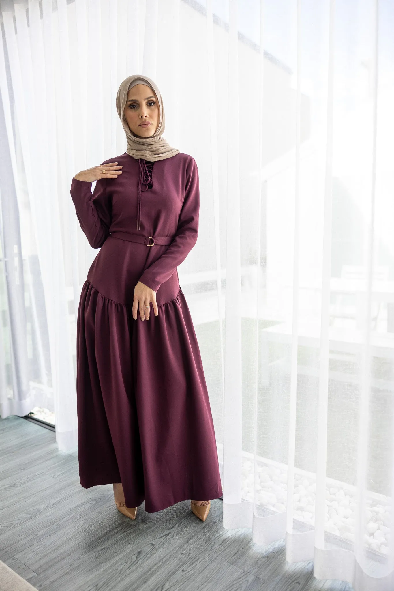 Alima Detailed Maxi Dress