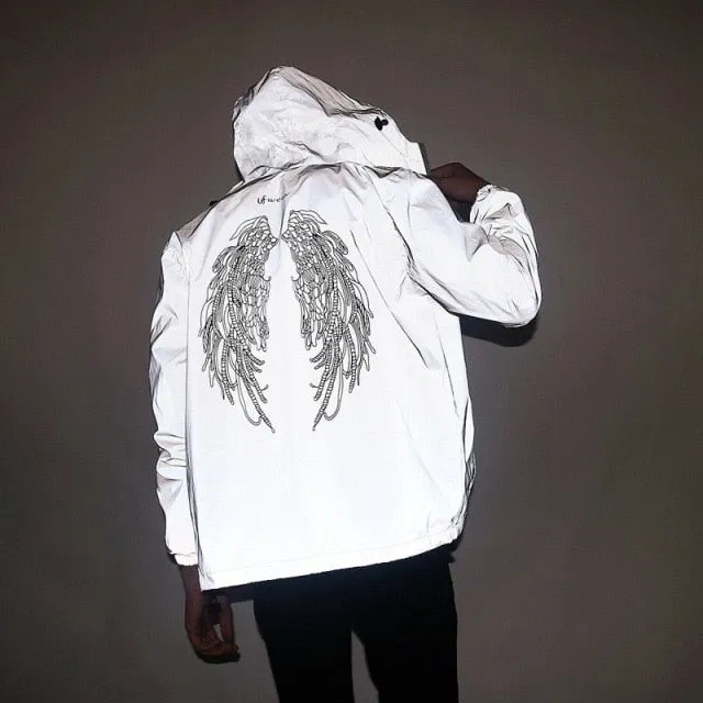 Angel Wings Reflective Windbreaker Jacket