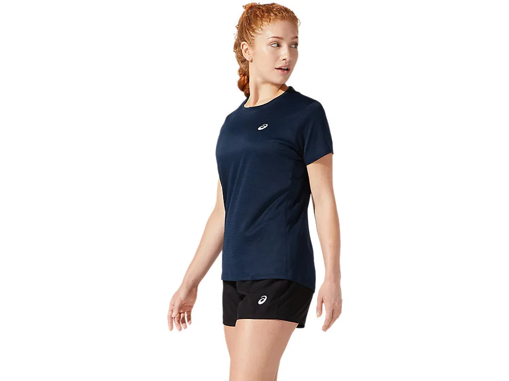 ASICS SILVER SHORT SLEEVED TOP - FRENCH BLUE