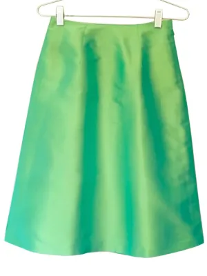 Audrey Skirt Thai Silk Taffeta Peridot