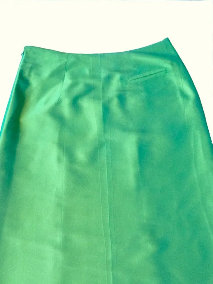 Audrey Skirt Thai Silk Taffeta Peridot