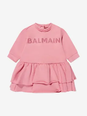 Balmain Baby Girls Sweater Dress in Pink