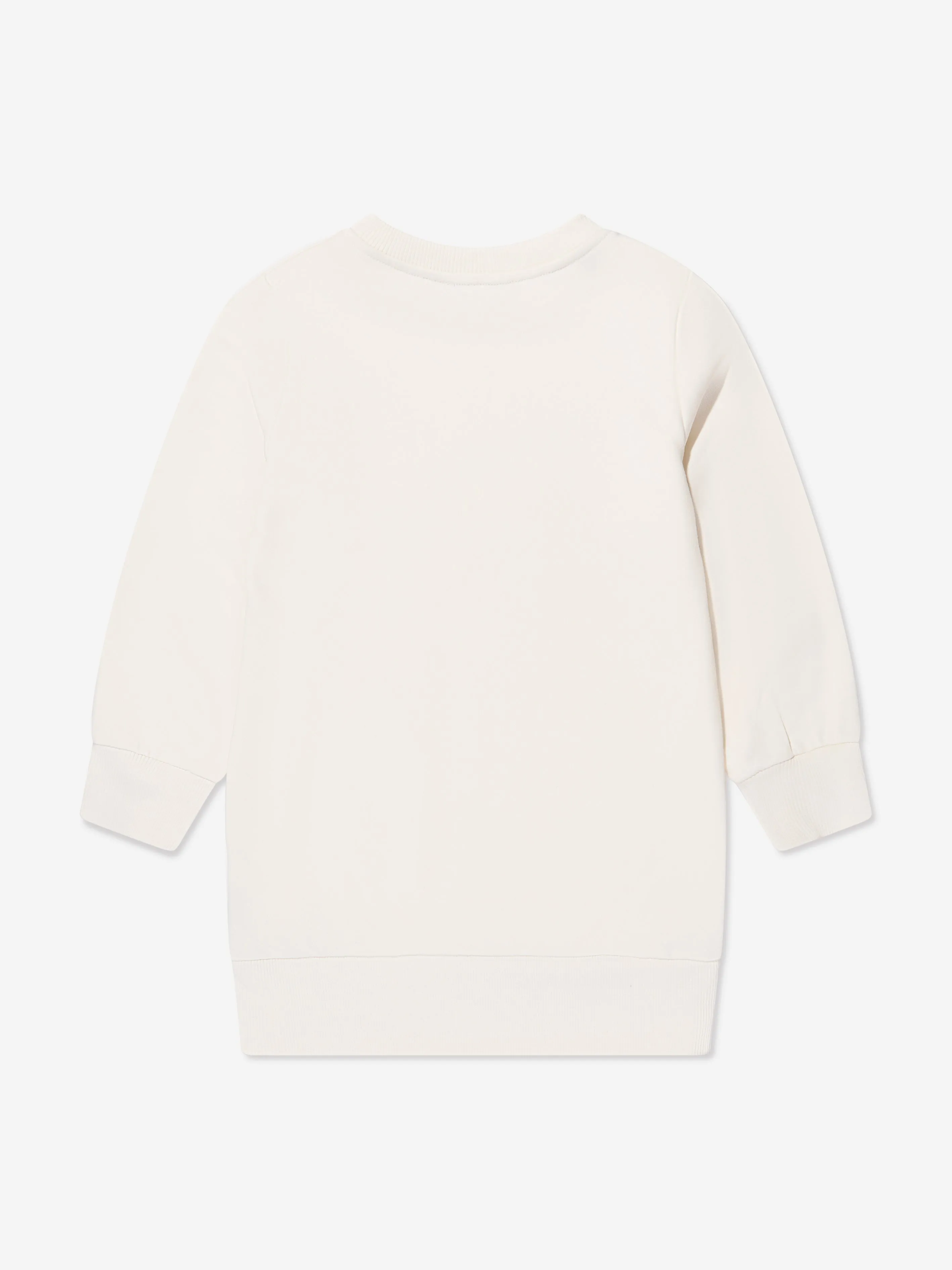 Balmain Girls Logo Sweater Dress in Ivory