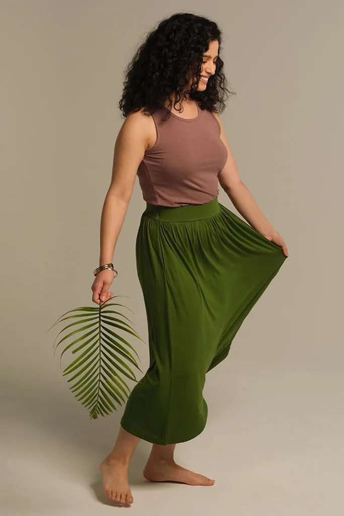 Bamboo Midi Skirt - Garden