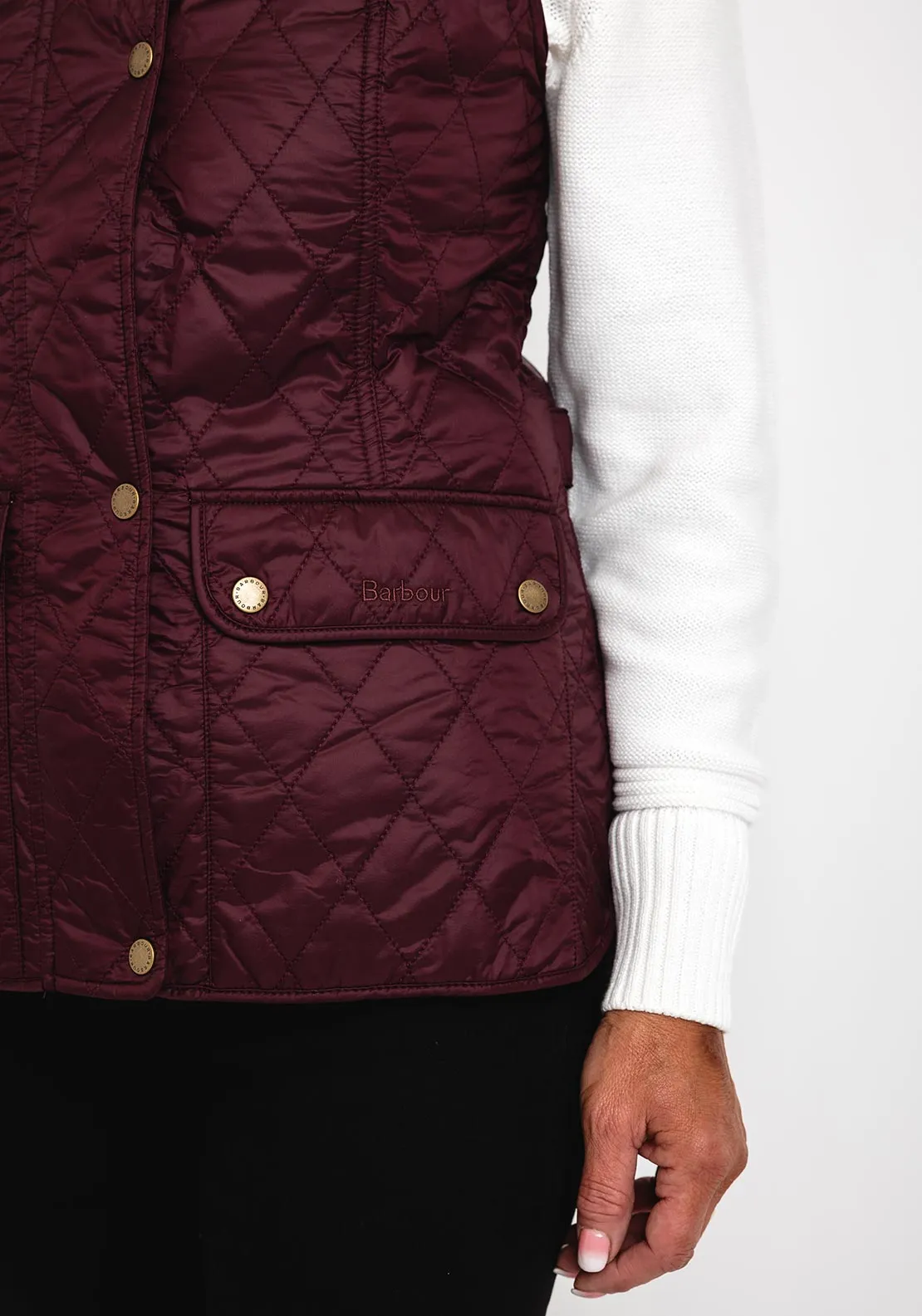 Barbour International Womens Otterburn Gilet, Burgundy