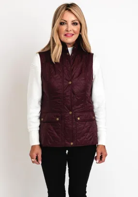 Barbour International Womens Otterburn Gilet, Burgundy