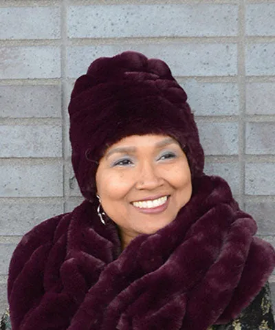 Beanie Hat - Faux Fur Hat in Gorgeous Colors. Winter Hat in Royal Opulence Faux Furs