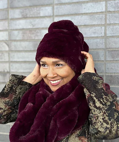 Beanie Hat - Faux Fur Hat in Gorgeous Colors. Winter Hat in Royal Opulence Faux Furs