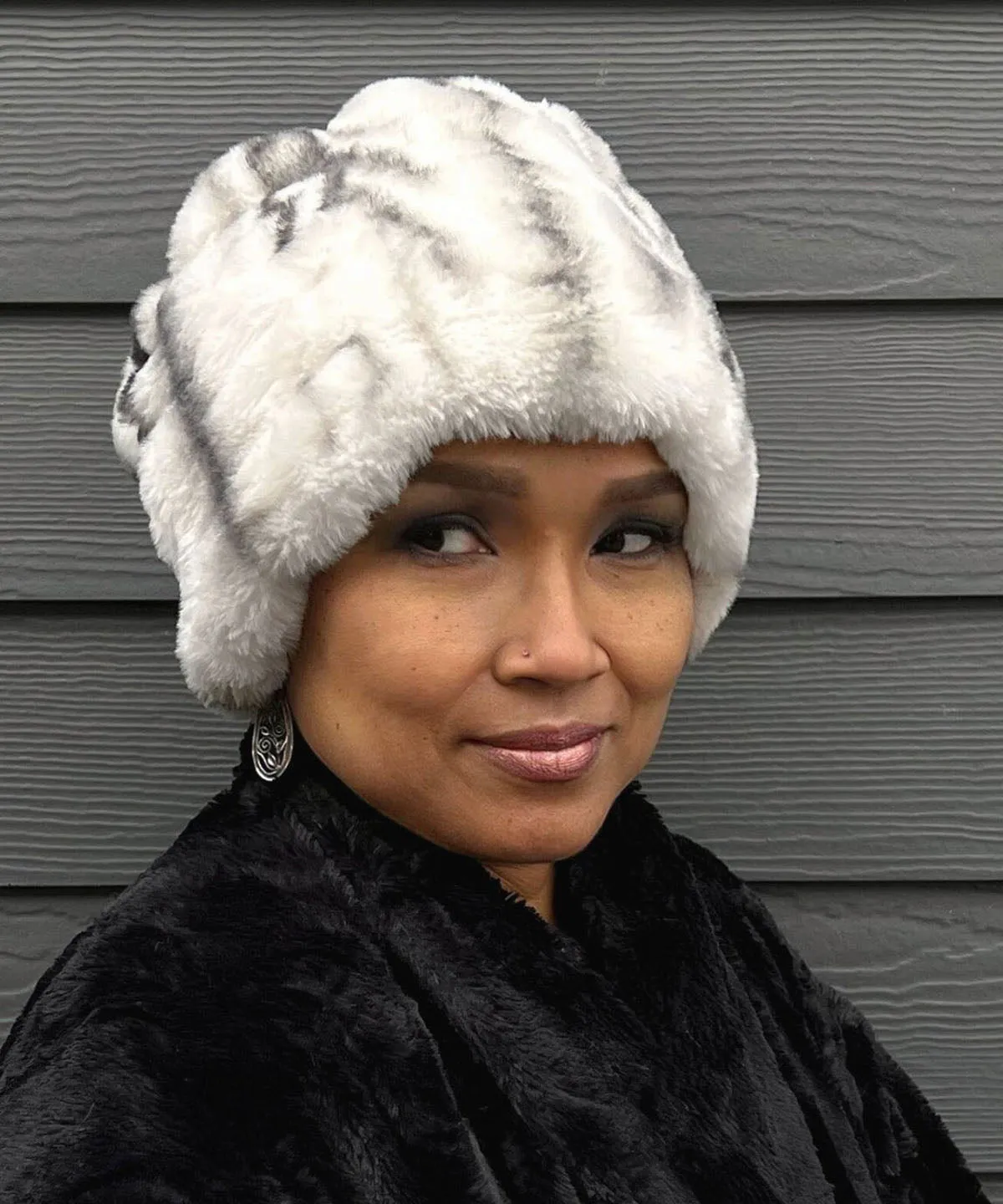 Beanie Hat - Faux Fur Hat in Gorgeous Colors. Winter Hat in Royal Opulence Faux Furs