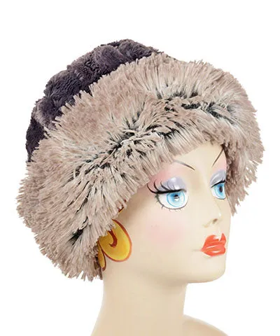 Beanie Hat, Reversible - Luxury Faux Fur in Espresso Bean