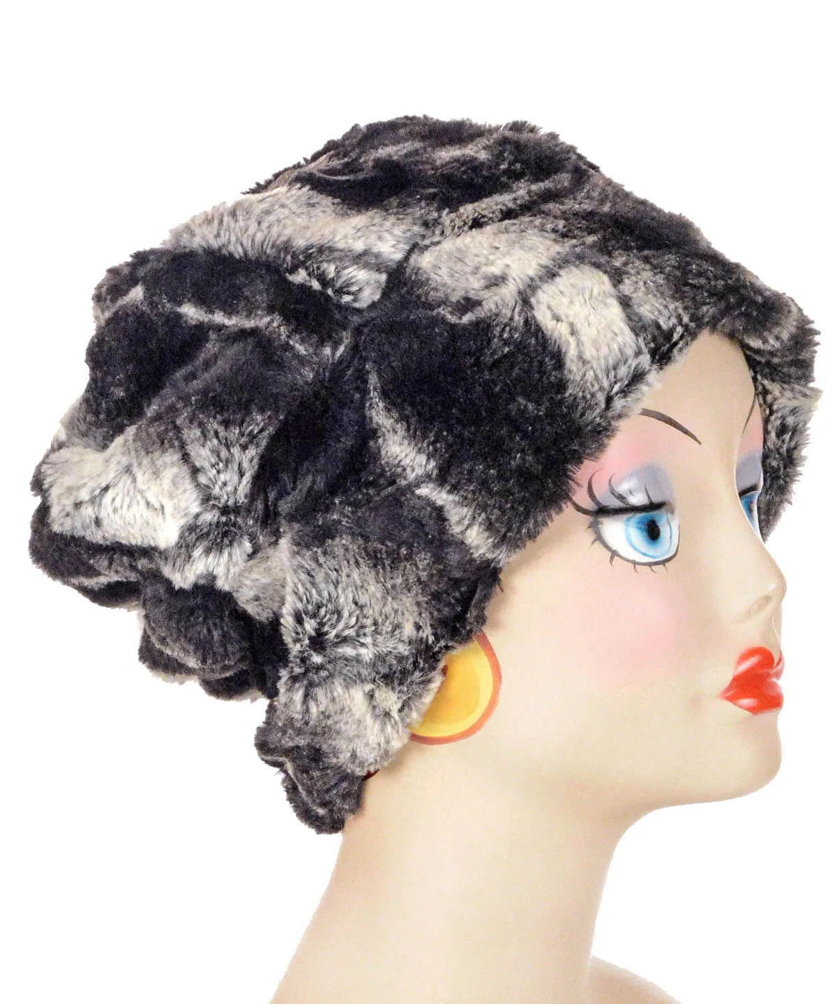 Beanie Hat, Reversible - Luxury Faux Fur in Honey Badger - Sold Out!