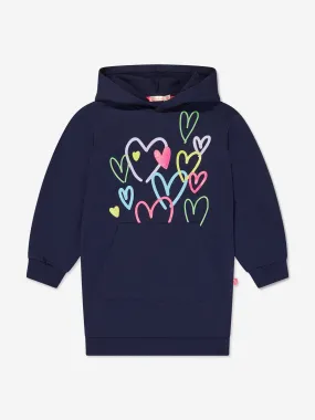 Billieblush Girls Hooded Sweater Dress in Navy