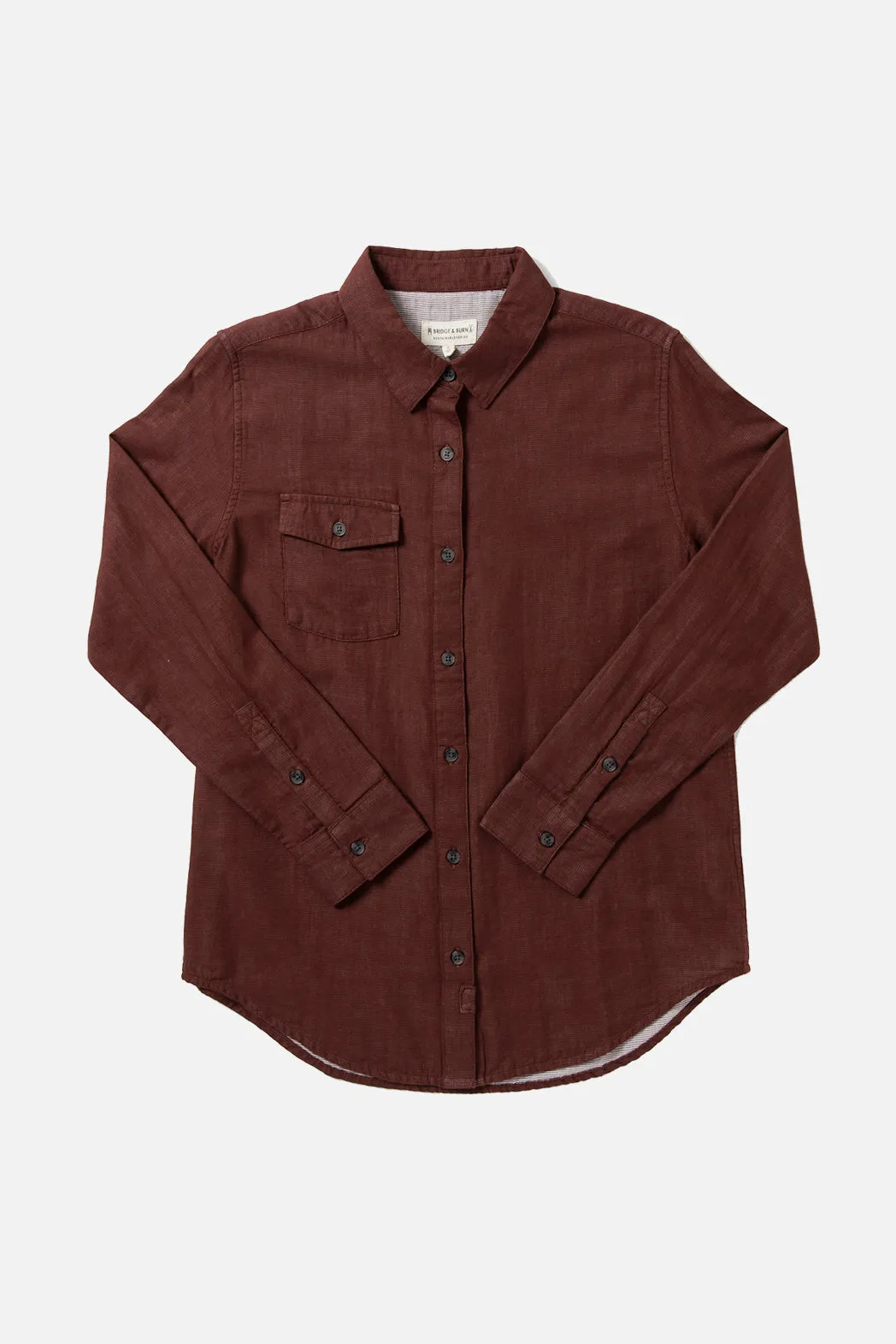 Bird Shirt / Burgundy Doublecloth