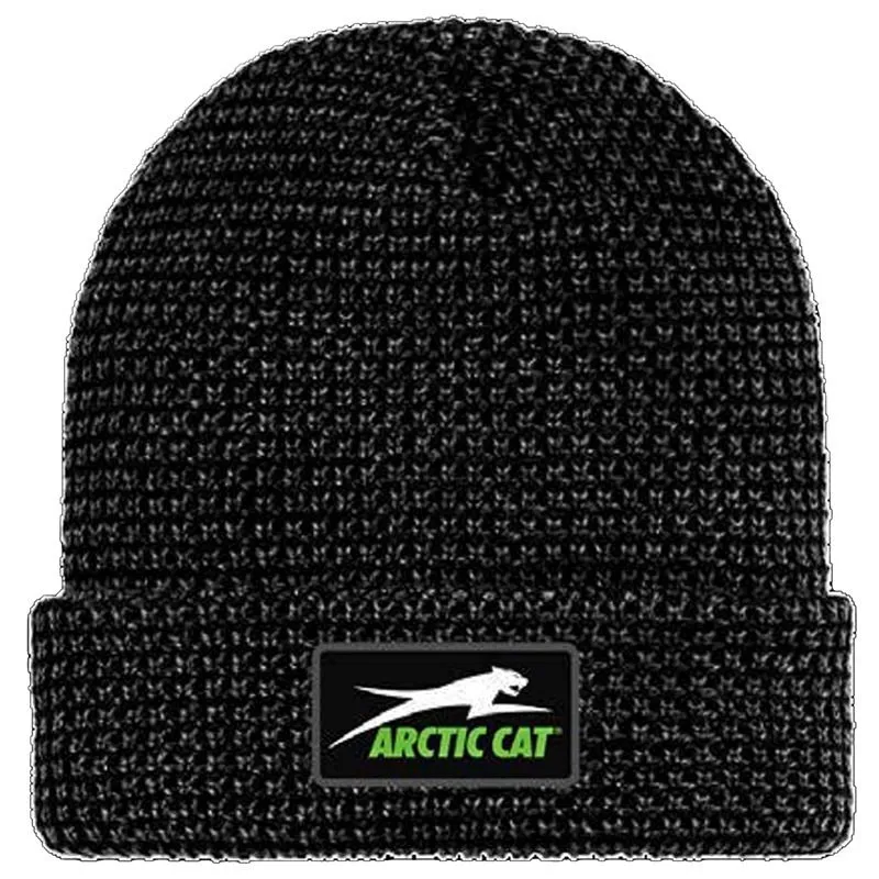 Black Waffle Knit Beanie - 5314-185