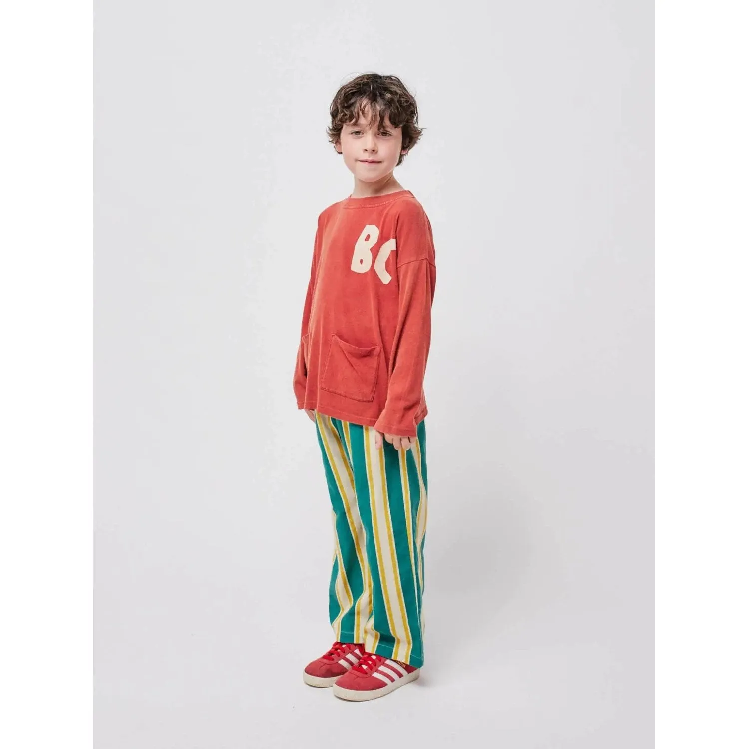 Bobo Choses Burgundy Red Long Sleeve T-shirt