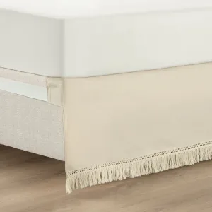 Boho Fringe 15-Inch Tailored Drop Easy Fit Bed Skirt