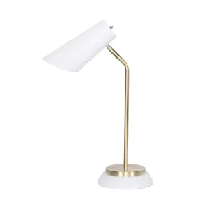 Brass Finish Table Lamp with Double-Layer Base, Sarantino