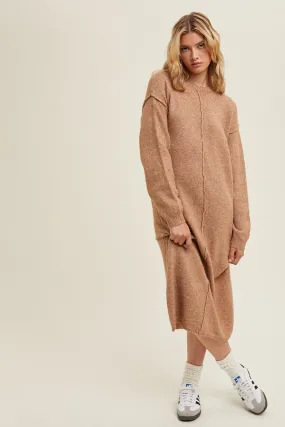 Brushed Sweater Midi Dress