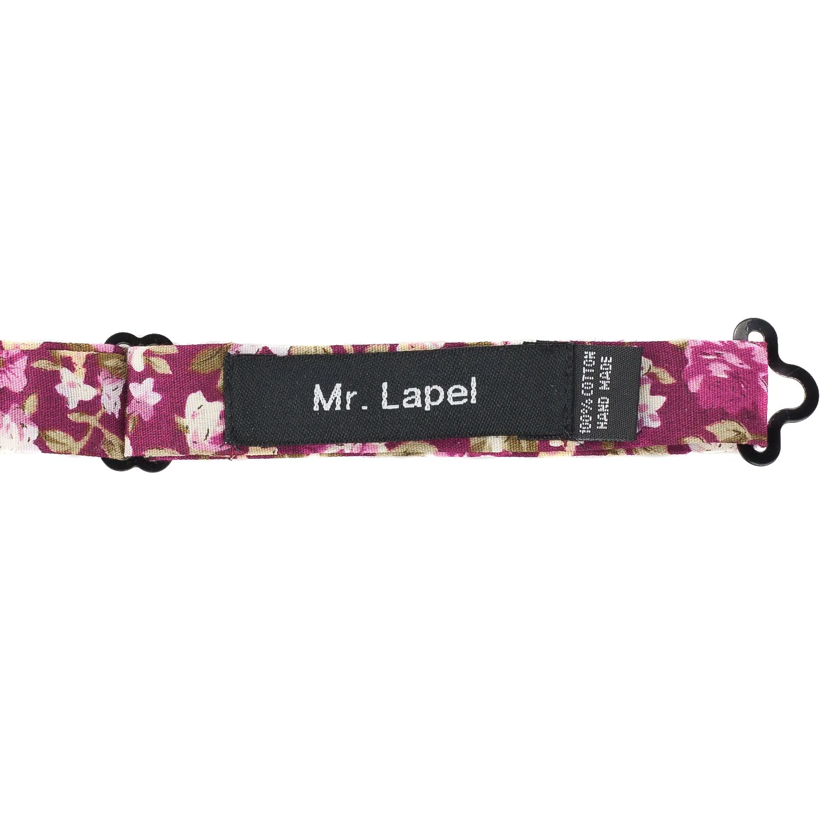 Burgundy Floral Bow Tie