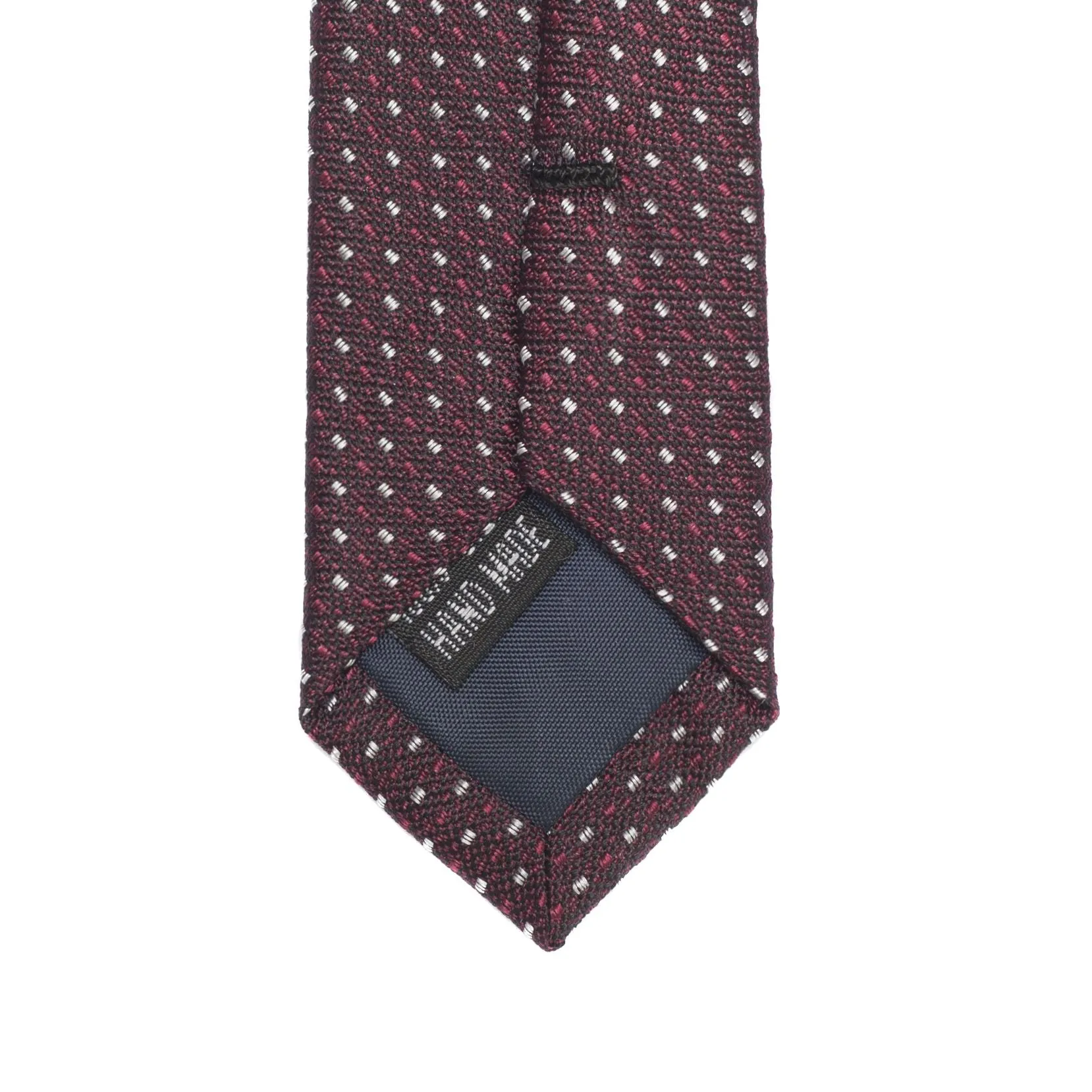 Burgundy Spotted Silk Tie