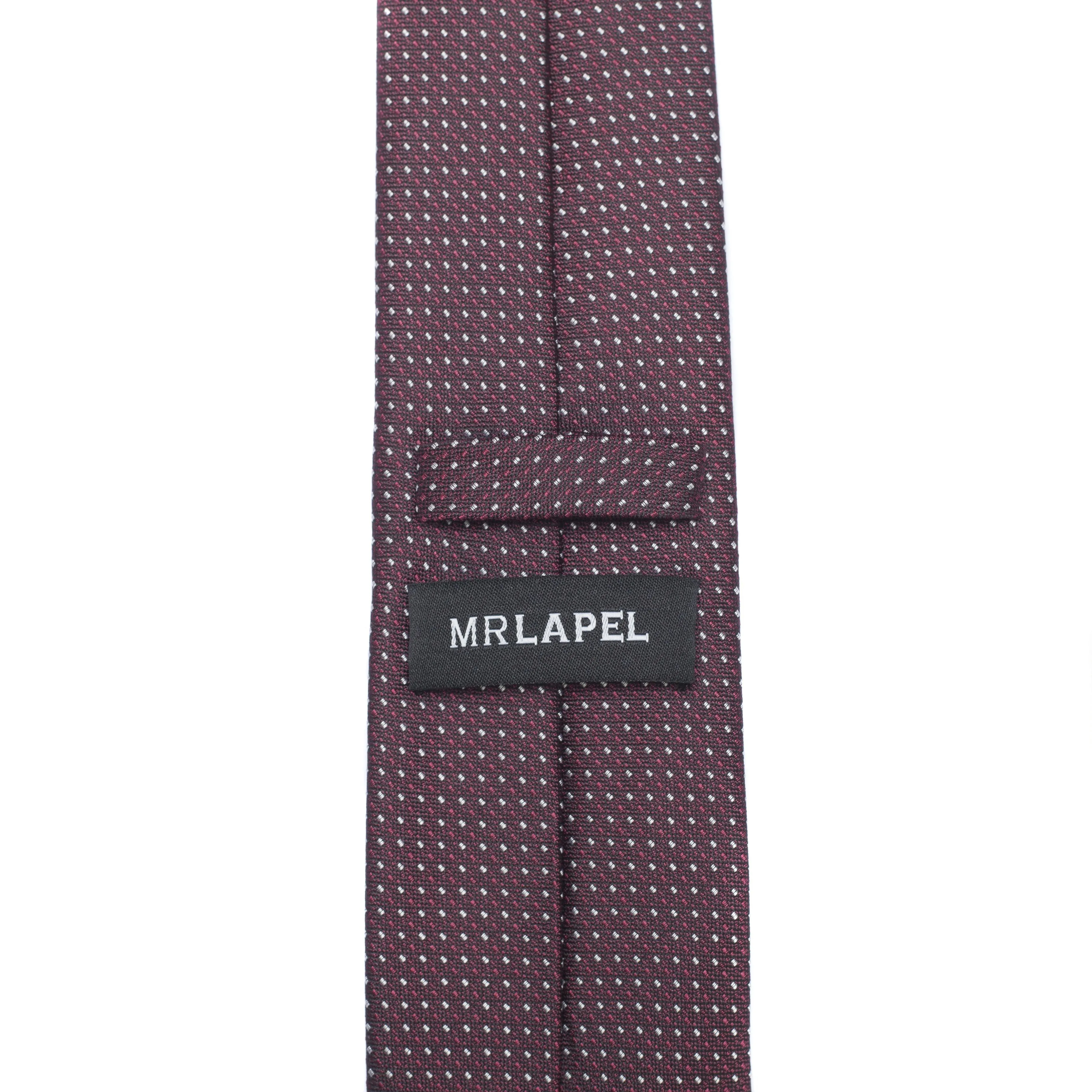 Burgundy Spotted Silk Tie