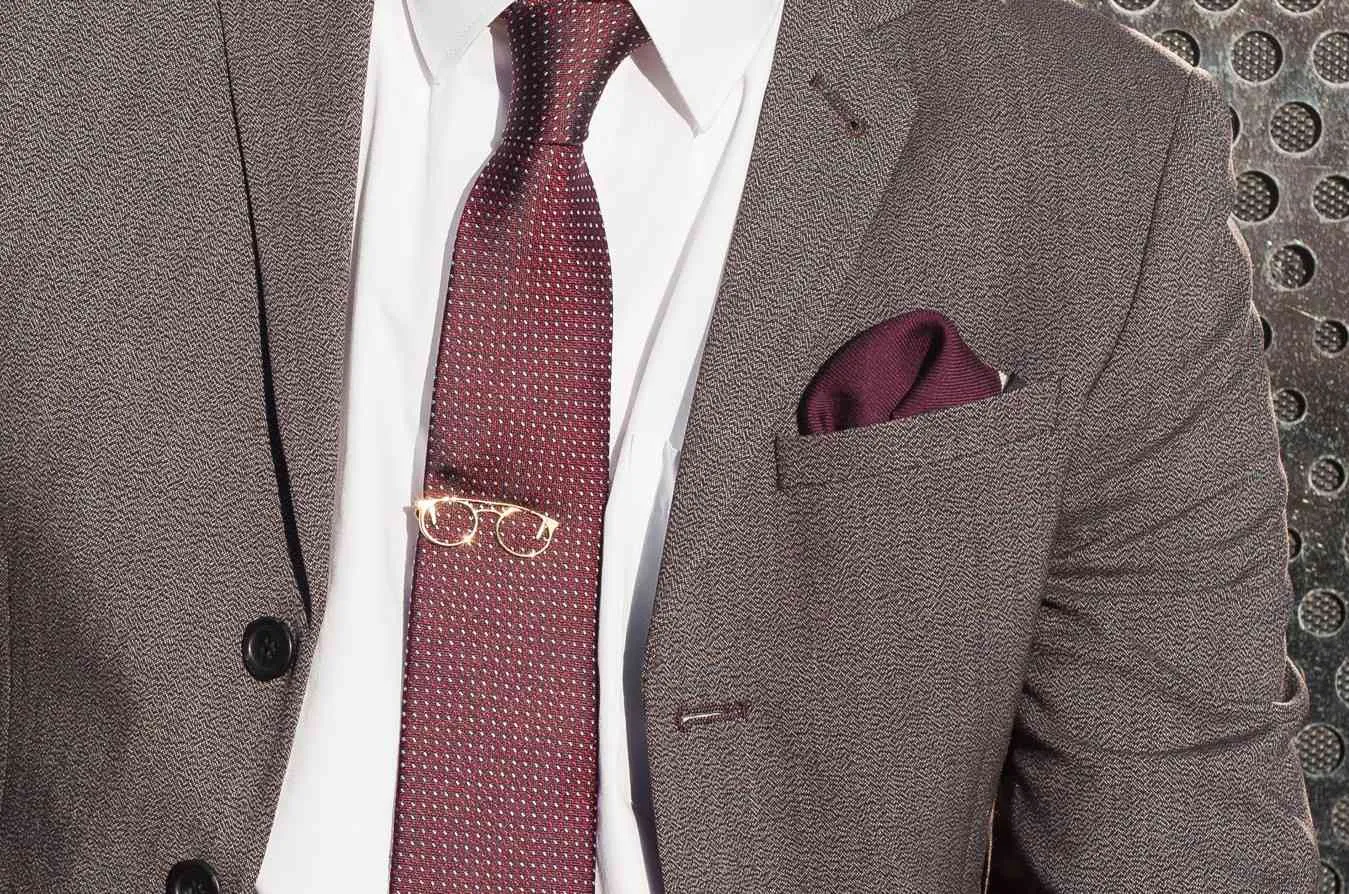 Burgundy Spotted Silk Tie