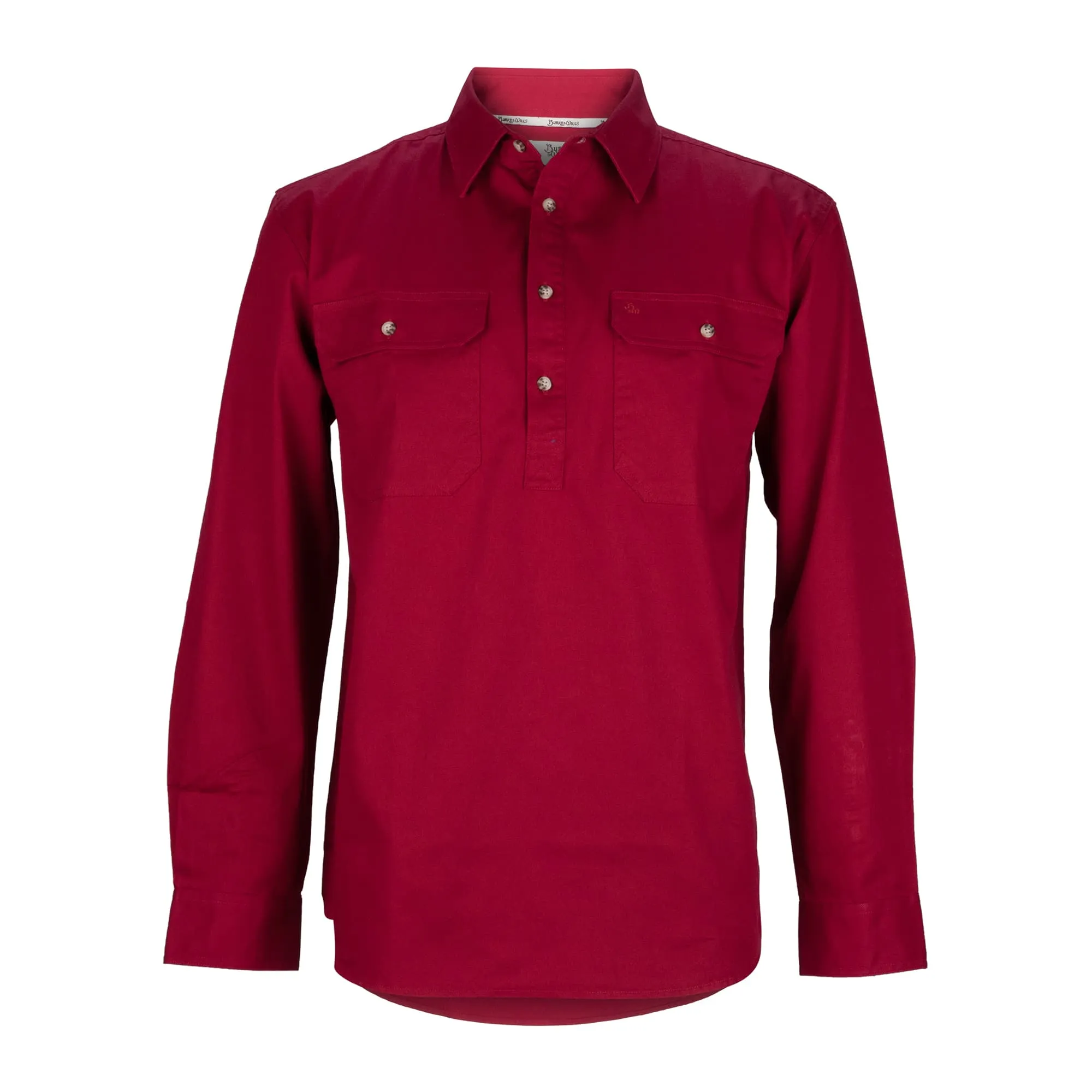 Burke & Wills Men's Flinders Shirt | Burgundy