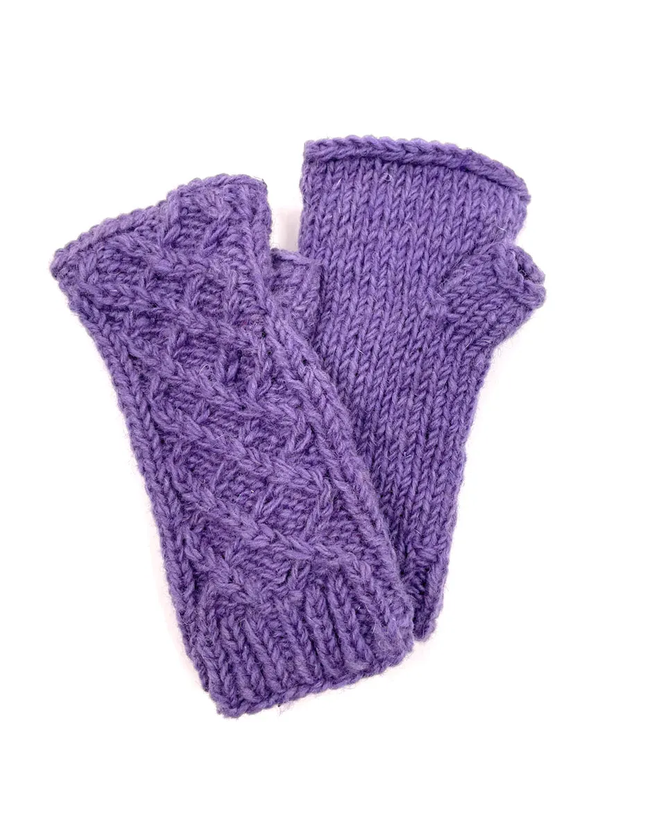 Cable Knit Fingerless Gloves