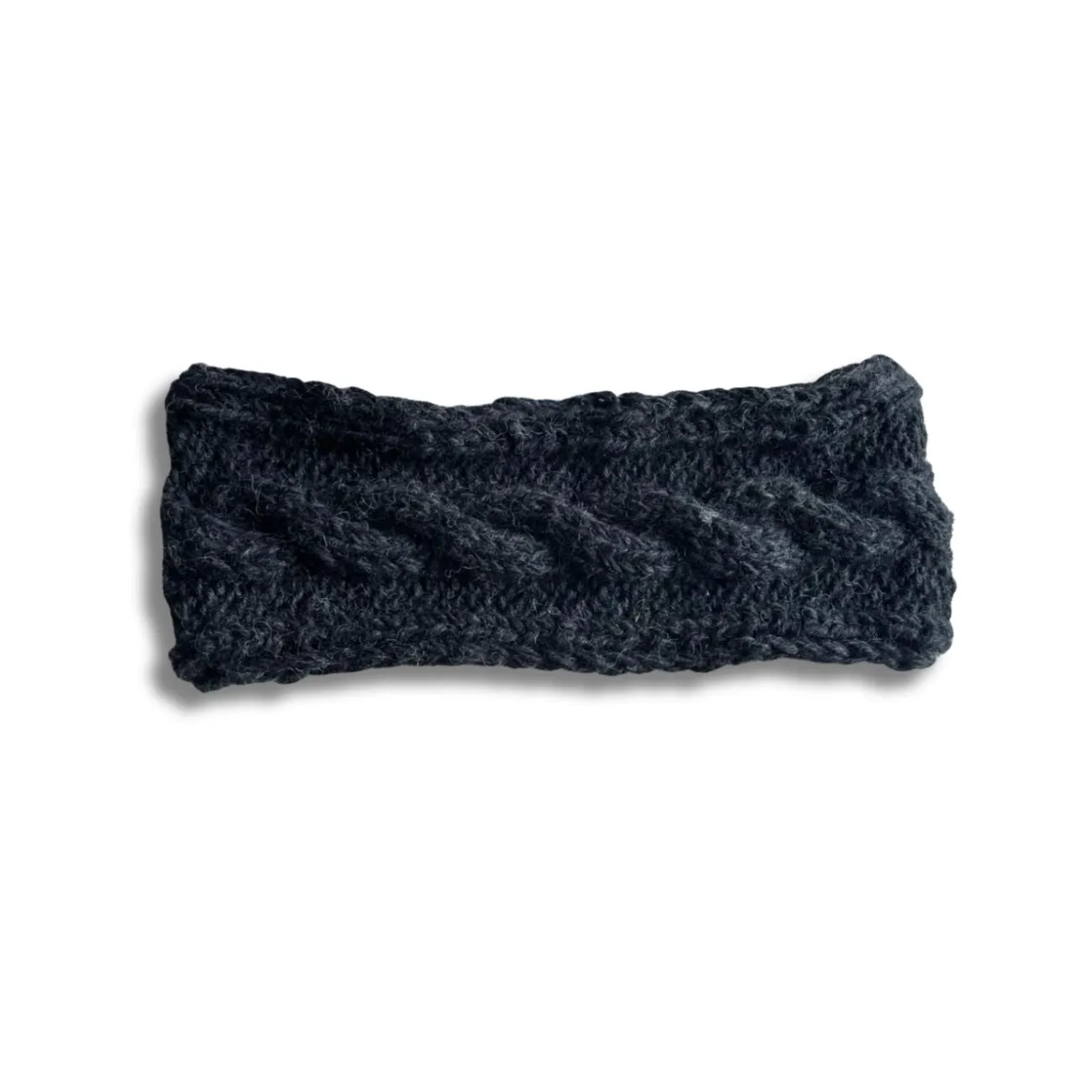 cable knit wool headband