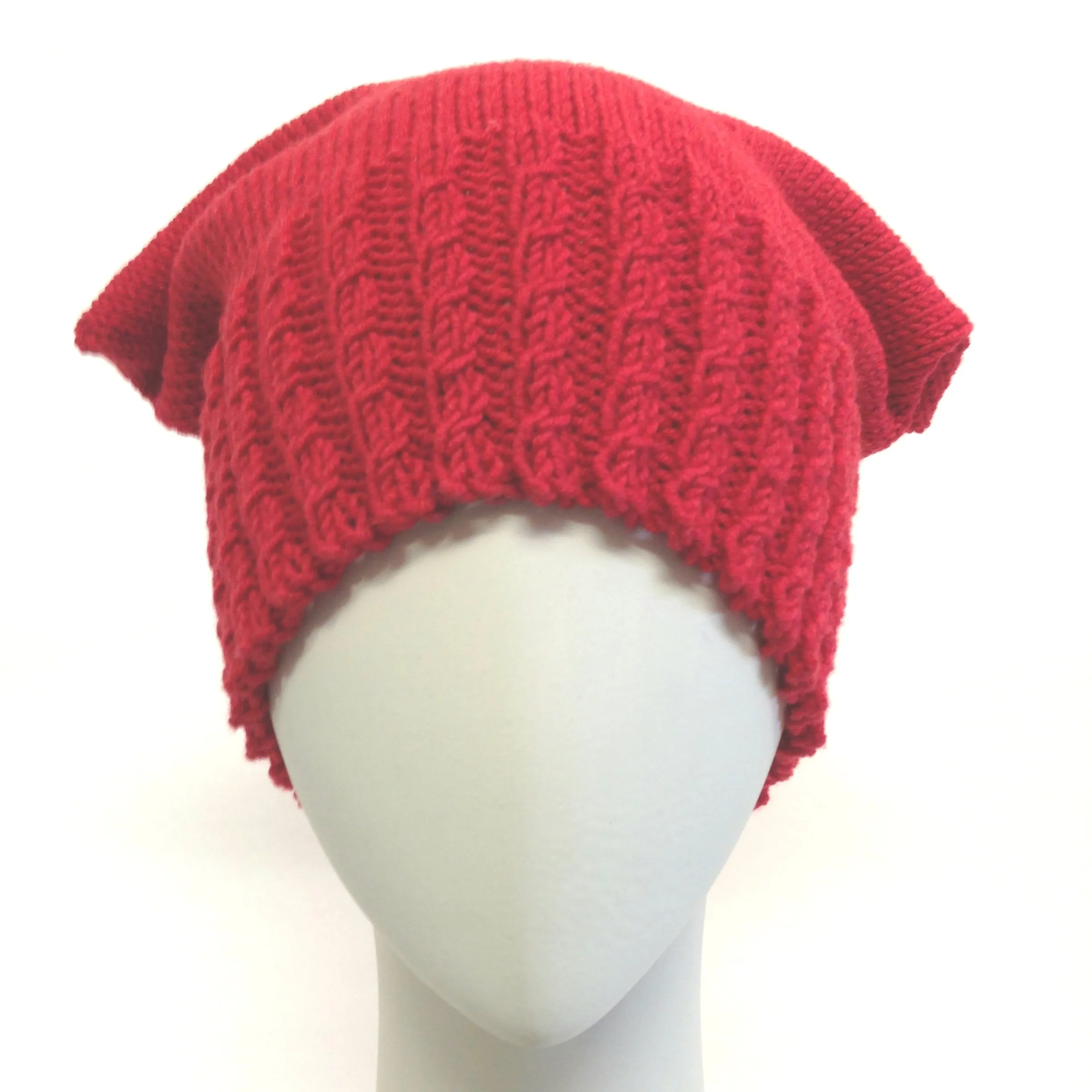 Cabled Box Beanie