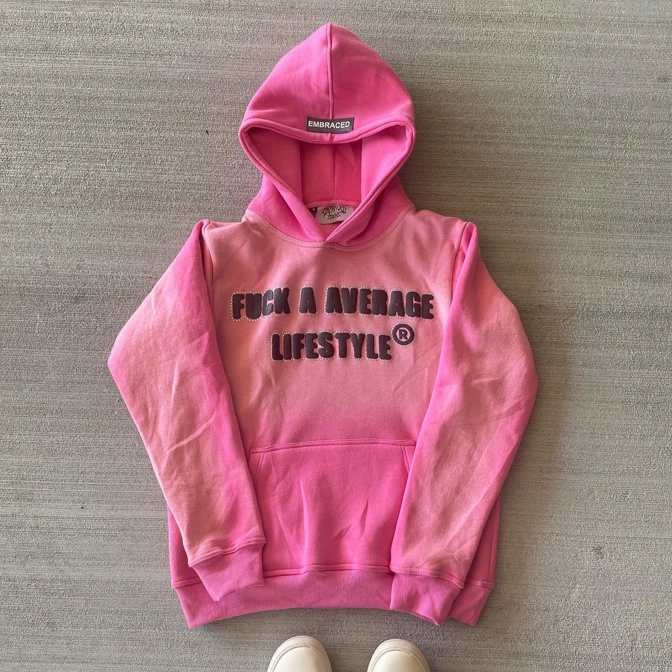 casual gradient print hoodie