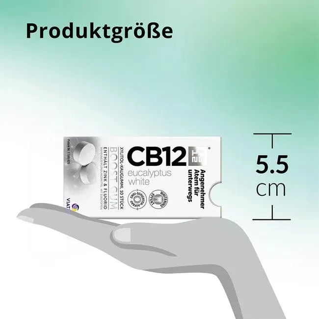 CB12 boost Eucalyptus white chewing gum