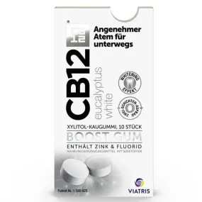 CB12 boost Eucalyptus white chewing gum