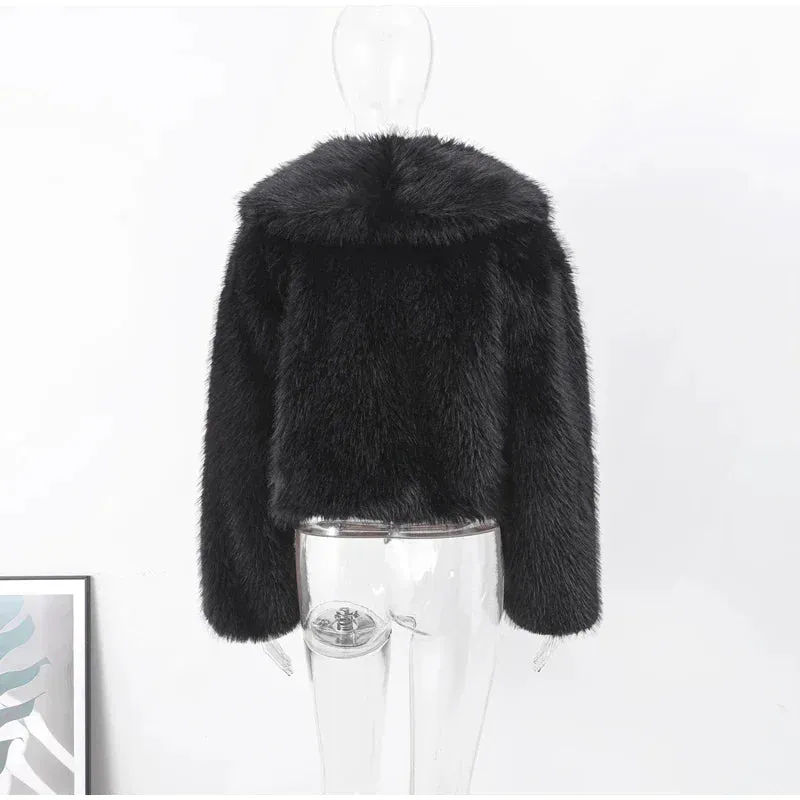 Chic Shaggy Charm Jacket Faux Fur