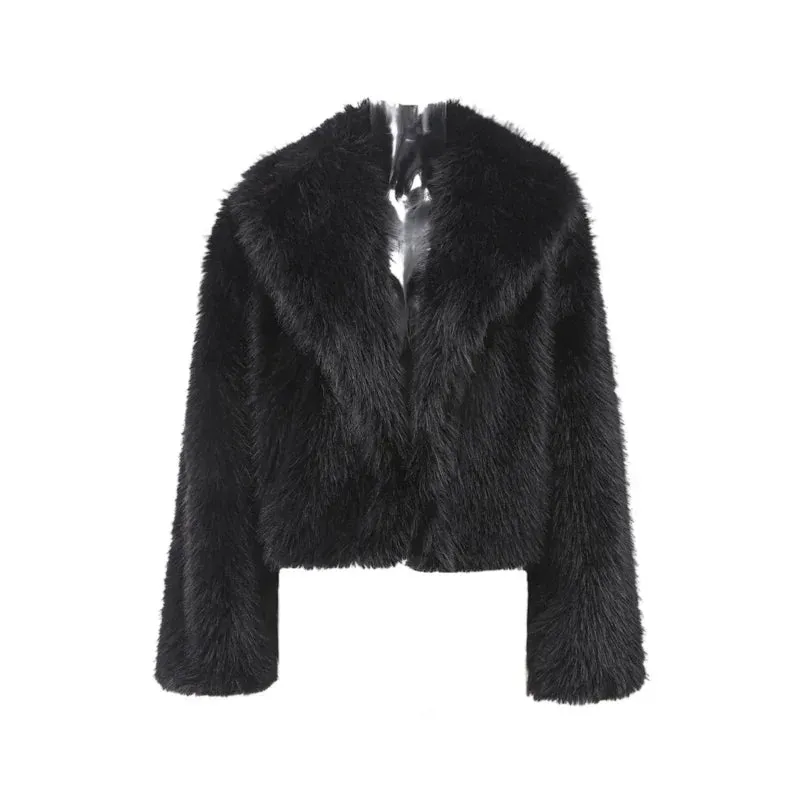 Chic Shaggy Charm Jacket Faux Fur