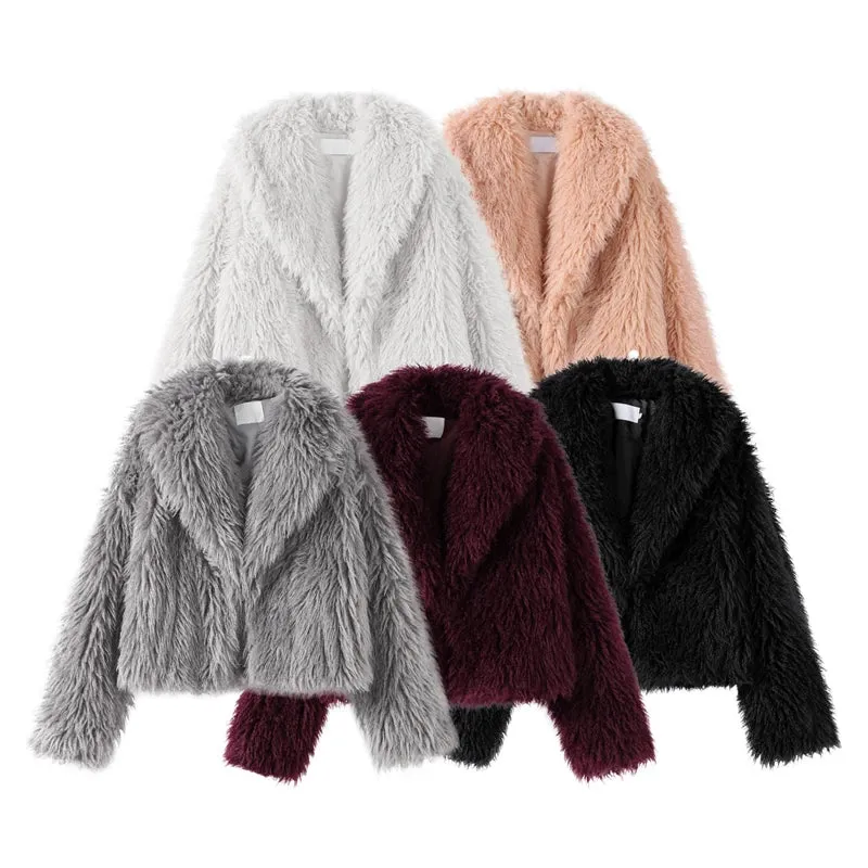 Chic Shaggy Charm Jacket Faux Fur