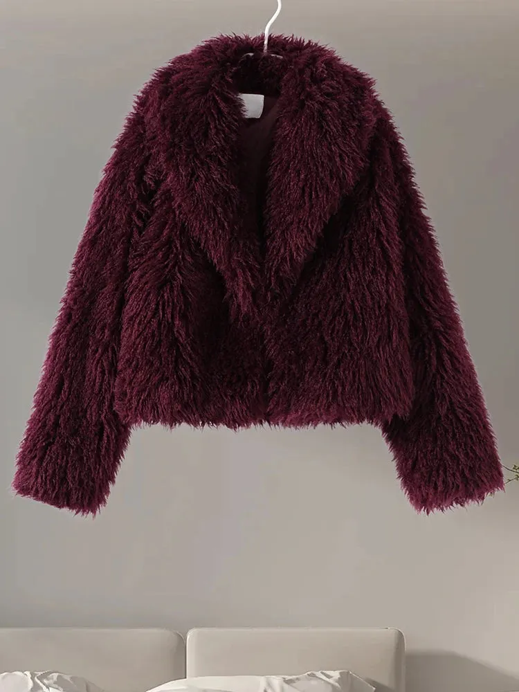 Chic Shaggy Charm Jacket Faux Fur