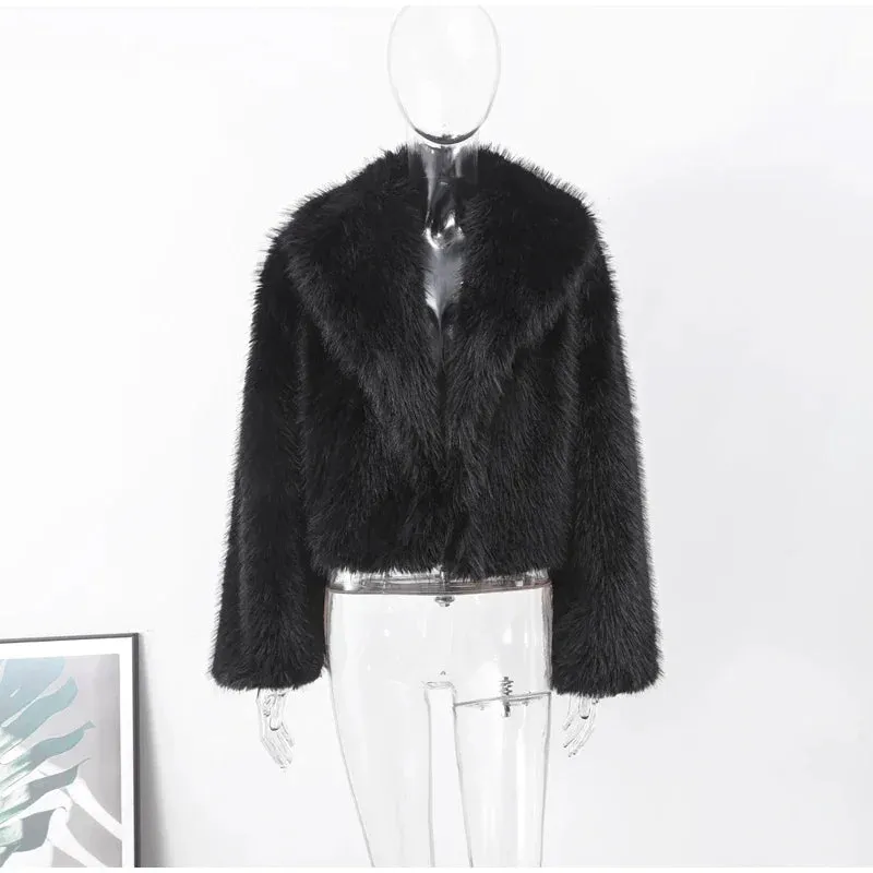 Chic Shaggy Charm Jacket Faux Fur