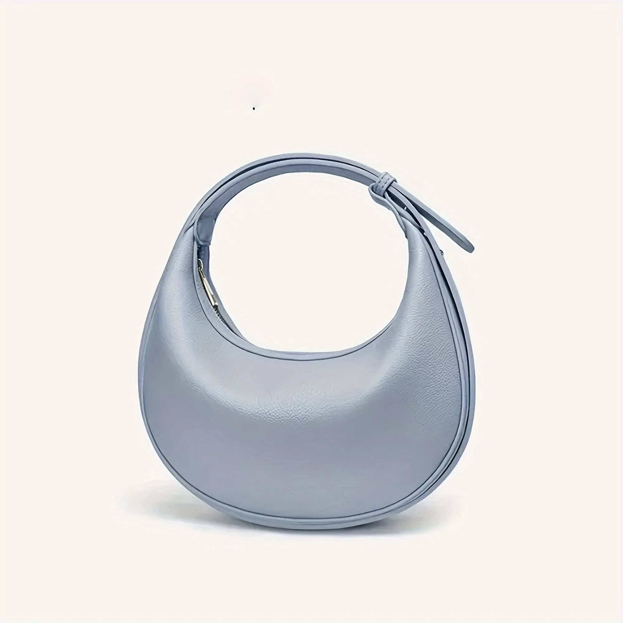 Chic Vegan Leather Crescent Bag for Women - Fashion-Forward Hobo Style with Adjustable Strap - Small & Durable