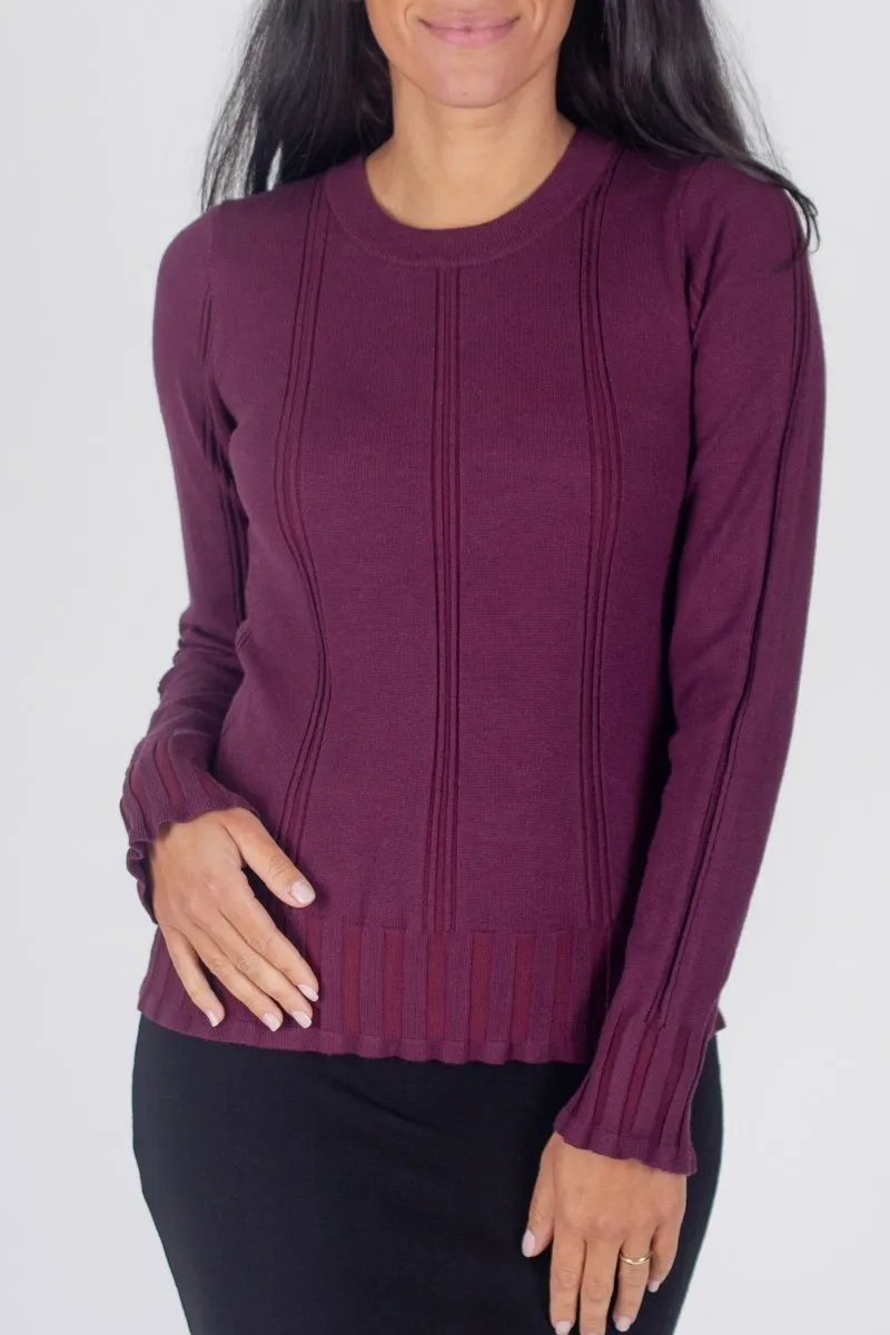 CLAIRE TOP (BURGUNDY)