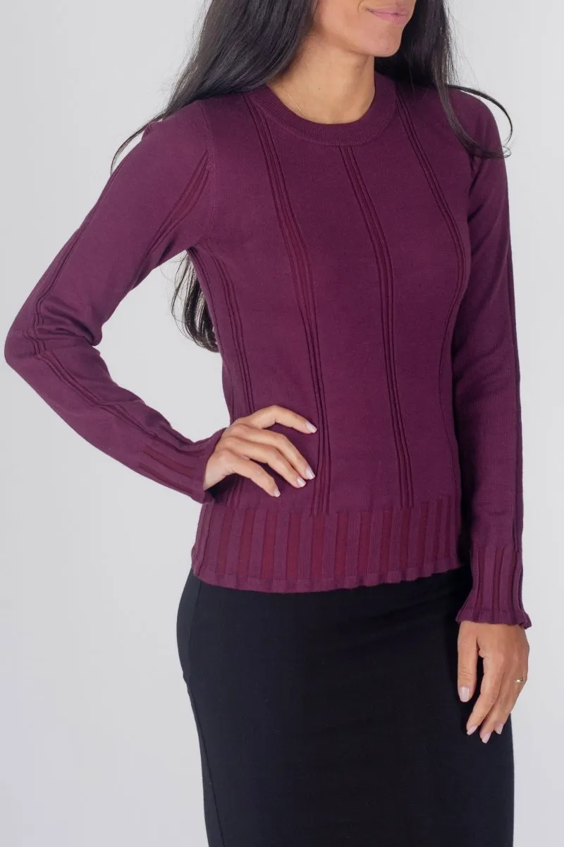 CLAIRE TOP (BURGUNDY)