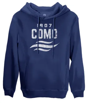 Como 1907 Mono Badge Fleece Pullover Hoodie - Navy