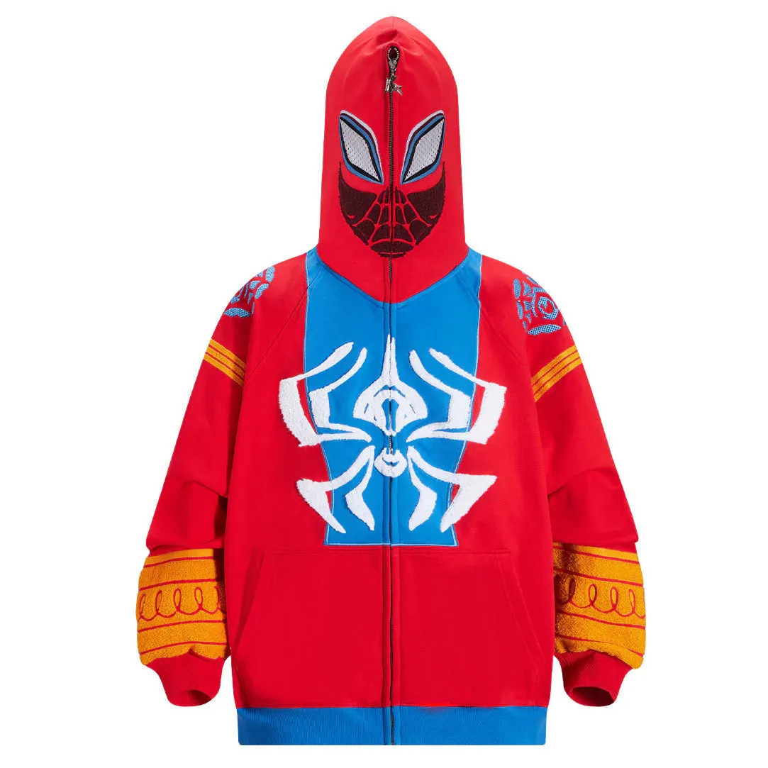 Contrast Spider-Man Retro Full-Zip Hoodie