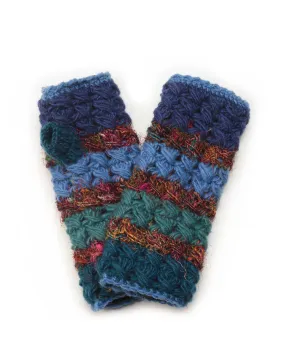 Crochet Gloves with Silk